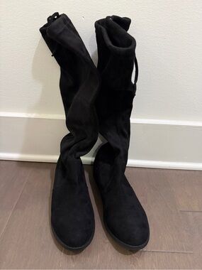 Jessica Simpson Black Suede Knee-High Women's Boots
